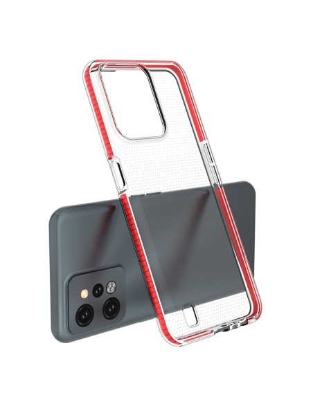 Spring Case Realme C31 silikoninis dangtelis su rėmeliu šviesiai mėlynas