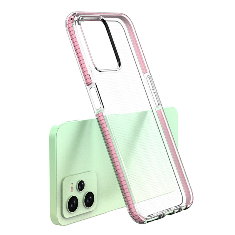 Spring Case Realme C35 silikoninis dangtelis su rėmeliu, juodas