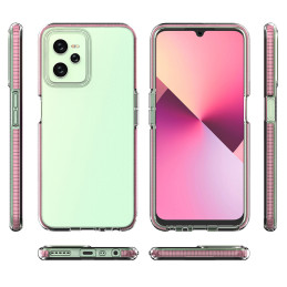 Spring Case Realme C35 silikoninis dangtelis su rėmeliu šviesiai mėlynas