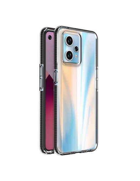 Spyruoklinis dėklas, skirtas Realme 9 Pro+ / Realme 9 silikoninis dangtelis su rėmeliu, juodas