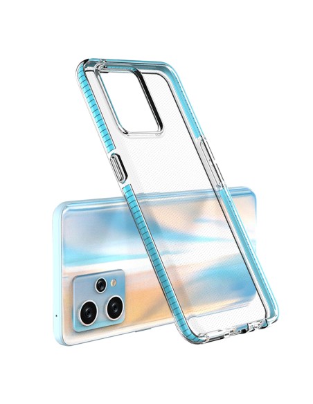 Spyruoklinis dėklas, skirtas Realme 9 Pro+ / Realme 9 silikoninis dangtelis su rėmeliu, juodas