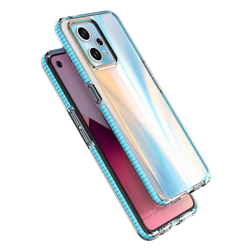Spyruoklinis dėklas, skirtas Realme 9 Pro+ / Realme 9 silikoninis dangtelis su rėmeliu, juodas