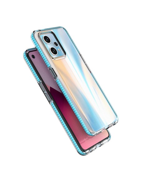 Spyruoklinis dėklas, skirtas Realme 9 Pro+ / Realme 9 silikoninis dangtelis su rėmeliu, juodas