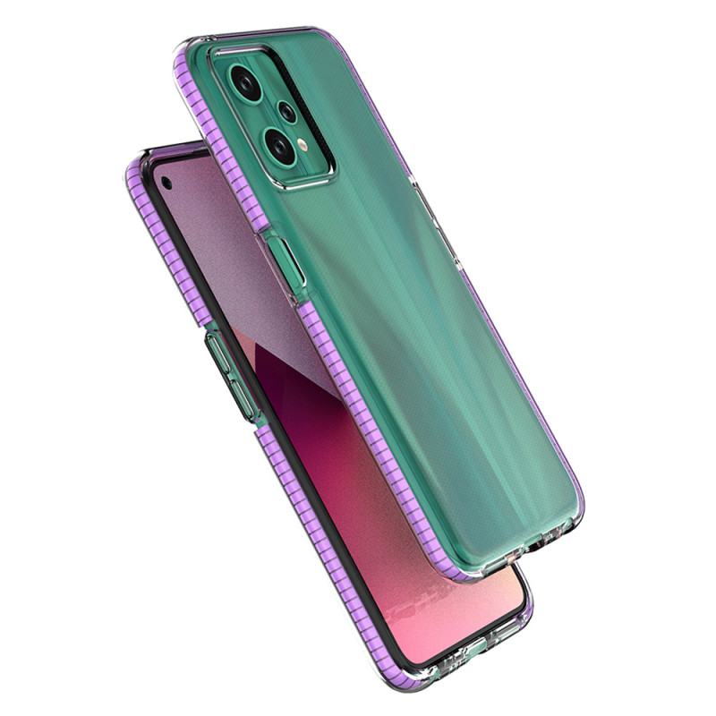Spring Case Realme 9 Pro silikoninis dangtelis su šviesiai mėlynu rėmeliu