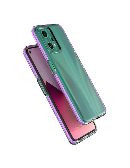 Spring Case Realme 9 Pro silikoninis dangtelis su šviesiai mėlynu rėmeliu