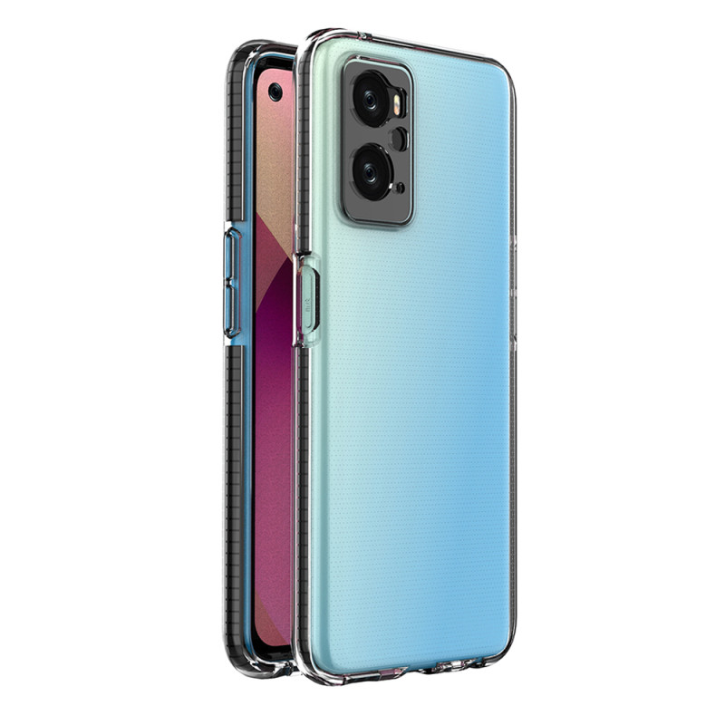 Spring Case dėklas, skirtas Realme 9i, Oppo A36 / A76 / A96 silikoninis dangtelis su rėmeliu juodas Spring Case dėklas, skirtas Realme 9i, Oppo A36 / A76 / A96 silikoninis dangtelis su rėmeliu juodas
