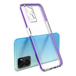 Spyruoklinis dėklas, skirtas Realme 9i, Oppo A36 / A76 / A96 silikoninis dangtelis su šviesiai rožiniu rėmeliu