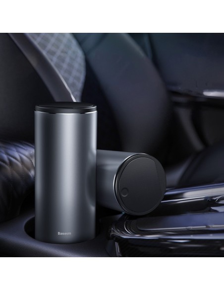 Mini šiukšliadėžė su dangteliu automobiliui, juoda Mini šiukšliadėžė su dangteliu automobiliui, juoda