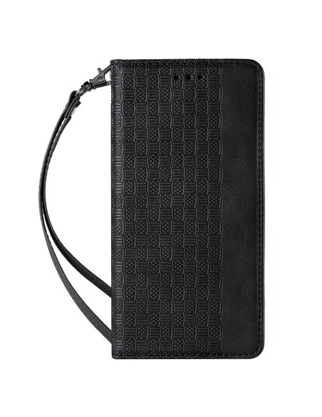 Magnetinio dirželio dėklas, skirtas Samsung Galaxy A23 5G atverčiamas dangtelis piniginės mini dirželis, juodas Magnetinio dirželio dėklas, skirtas Samsung Galaxy A23 5G atverčiamas dangtelis piniginės mini dirželis, juodas