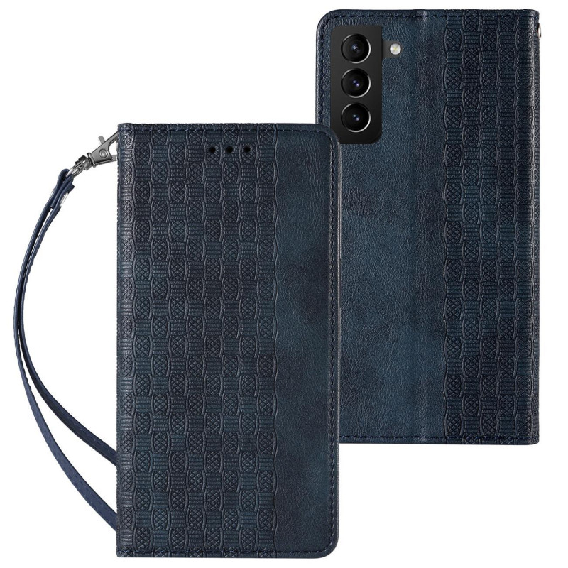 Magnetinio dirželio dėklas, skirtas Samsung Galaxy A23 5G atverčiamas dangtelis piniginės mini dirželis, mėlynas