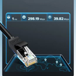 Patchcord Cable Ethernet tinklo kabelis RJ45 Cat 6 UTP 1000Mbps 3m mėlynas