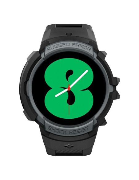 Spigen Rugged Armor Pro dėklas su dirželiu, skirtas Samsung Galaxy Watch 4/ 5 (44 mm) – pilkas Spigen Rugged Armor Pro dėklas su dirželiu, skirtas Samsung Galaxy Watch 4/ 5 (44 mm) – pilkas