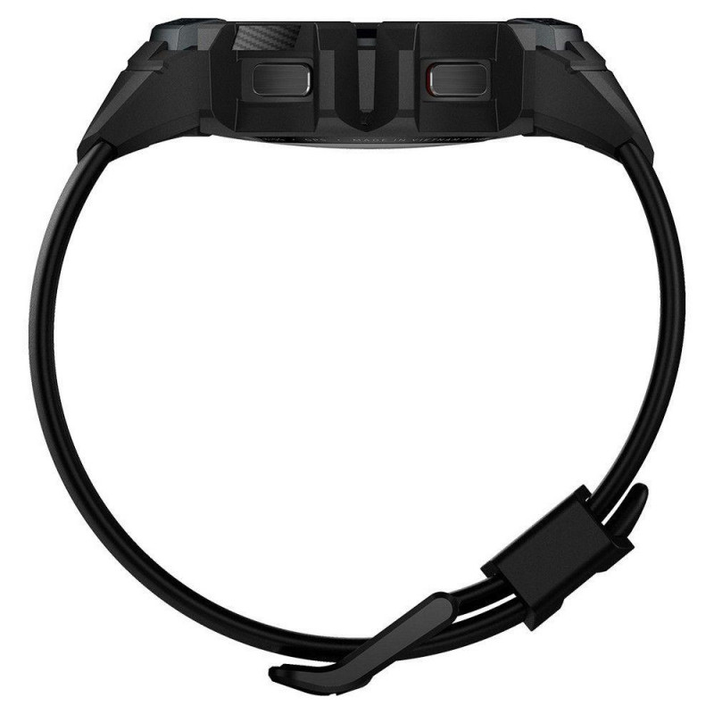 Spigen Rugged Armor Pro dėklas su dirželiu, skirtas Samsung Galaxy Watch 4/ 5 (44 mm) – pilkas