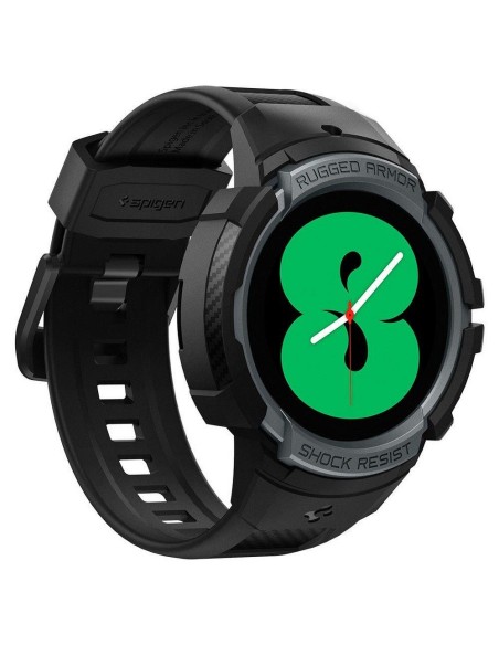 Spigen Rugged Armor Pro dėklas su dirželiu, skirtas Samsung Galaxy Watch 4/ 5 (44 mm) – pilkas Spigen Rugged Armor Pro dėklas su dirželiu, skirtas Samsung Galaxy Watch 4/ 5 (44 mm) – pilkas