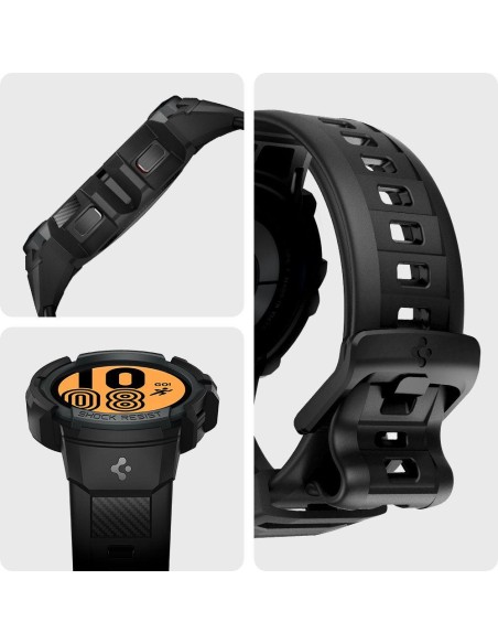 Spigen Rugged Armor Pro dėklas su dirželiu, skirtas Samsung Galaxy Watch 4/ 5 (44 mm) – pilkas Spigen Rugged Armor Pro dėklas su dirželiu, skirtas Samsung Galaxy Watch 4/ 5 (44 mm) – pilkas