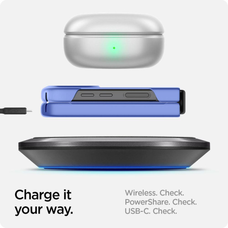 Spigen Airskin dėklas, skirtas Samsung Galaxy Z Flip 4 - mėlynas