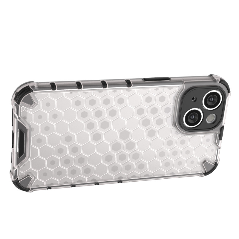 Korinis iPhone 14 dėklas, šarvuotas hibridinis dangtelis, juodas
