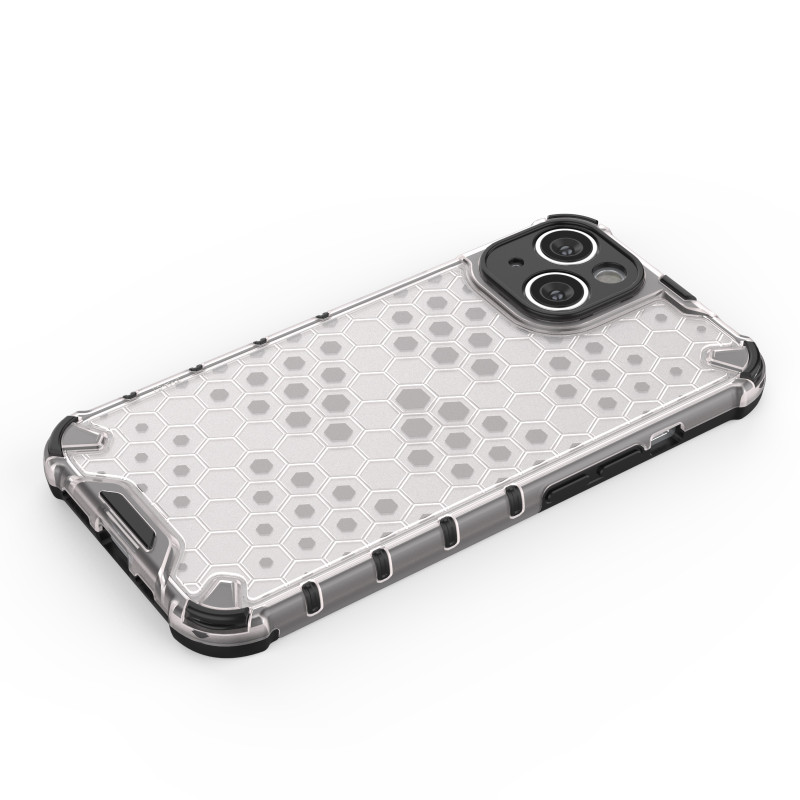 Korinis iPhone 14 dėklas, šarvuotas hibridinis dangtelis, juodas