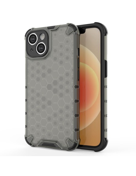 Korinis iPhone 14 Plus dėklas, šarvuotas hibridinis dangtelis, juodas