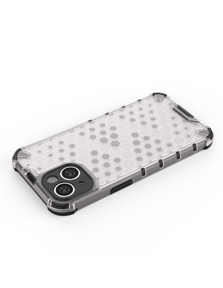 Korinis iPhone 14 Plus dėklas, šarvuotas hibridinis dangtelis, juodas