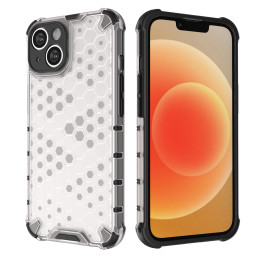 Korinis iPhone 14 Plus dėklas, šarvuotas hibridinis dangtelis, juodas