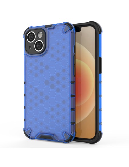 Korinis iPhone 14 Plus dėklas, šarvuotas hibridinis dangtelis, mėlynas Korinis iPhone 14 Plus dėklas, šarvuotas hibridinis dangtelis, mėlynas