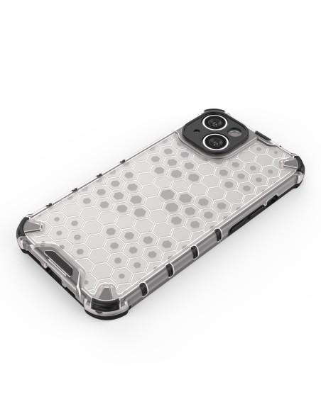 Korinis iPhone 14 Plus dėklas, šarvuotas hibridinis dangtelis, skaidrus