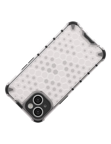 Korinis iPhone 14 Plus dėklas, šarvuotas hibridinis dangtelis, skaidrus