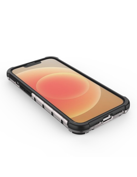 Korinis iPhone 14 Plus dėklas, šarvuotas hibridinis dangtelis, skaidrus