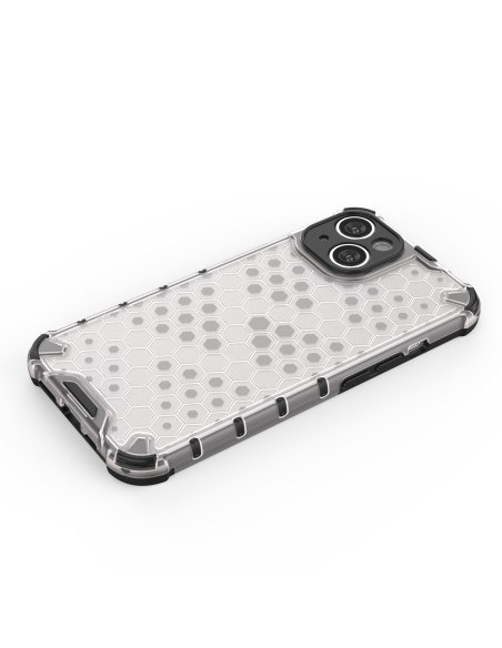 Korinis iPhone 14 Plus dėklas, šarvuotas hibridinis dangtelis, skaidrus