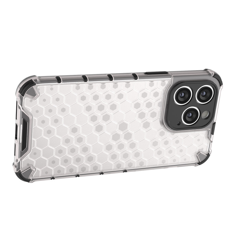 Korinis iPhone 14 Pro dėklas, šarvuotas hibridinis dangtelis, juodas