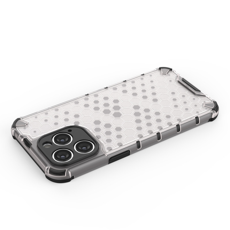 Korinis iPhone 14 Pro dėklas, šarvuotas hibridinis dangtelis, juodas