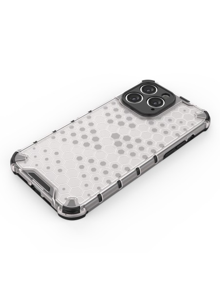 Korinis iPhone 14 Pro dėklas, šarvuotas hibridinis dangtelis, skaidrus