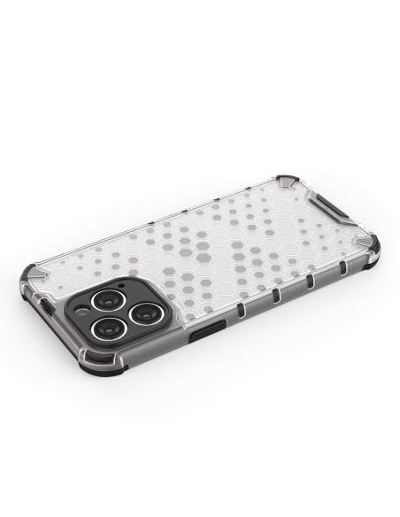 Korinis iPhone 14 Pro dėklas, šarvuotas hibridinis dangtelis, skaidrus