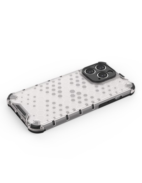 Korinis iPhone 14 Pro dėklas, šarvuotas hibridinis dangtelis, skaidrus