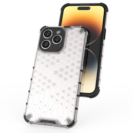 Korinis iPhone 14 Pro Max dėklas, šarvuotas hibridinis dangtelis, juodas
