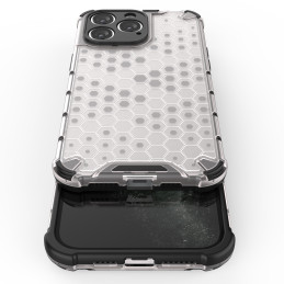Korinis iPhone 14 Pro Max dėklas, šarvuotas hibridinis dangtelis, juodas