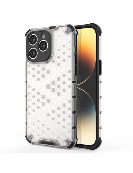 Korinis iPhone 14 Pro Max dėklas, šarvuotas hibridinis dangtelis, skaidrus