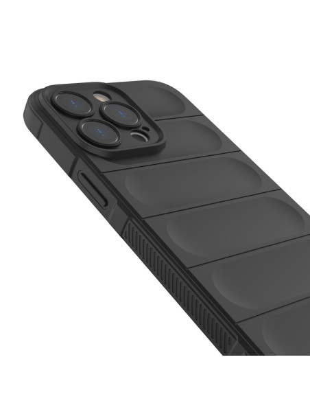 Magic Shield Case dėklas skirtas iPhone 14 Pro Max, lankstus šarvuotas dangtelis, bordo spalvos