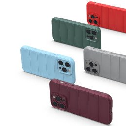 Magic Shield Case dėklas skirtas iPhone 14 Pro Max, lankstus šarvuotas dangtelis, bordo spalvos