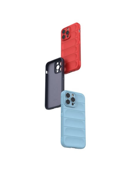 Magic Shield Case dėklas skirtas iPhone 14 Pro Max, lankstus šarvuotas dangtelis, bordo spalvos