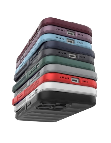 Magic Shield Case dėklas skirtas iPhone 14 Pro Max, lankstus šarvuotas dangtelis, bordo spalvos