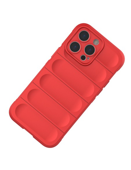 Magic Shield Case dėklas skirtas iPhone 14 Pro Max, lankstus šarvuotas dangtelis, bordo spalvos