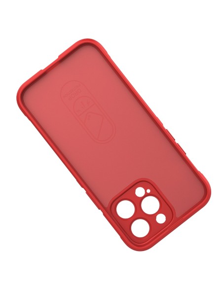 Magic Shield Case dėklas skirtas iPhone 14 Pro Max, lankstus šarvuotas dangtelis, bordo spalvos