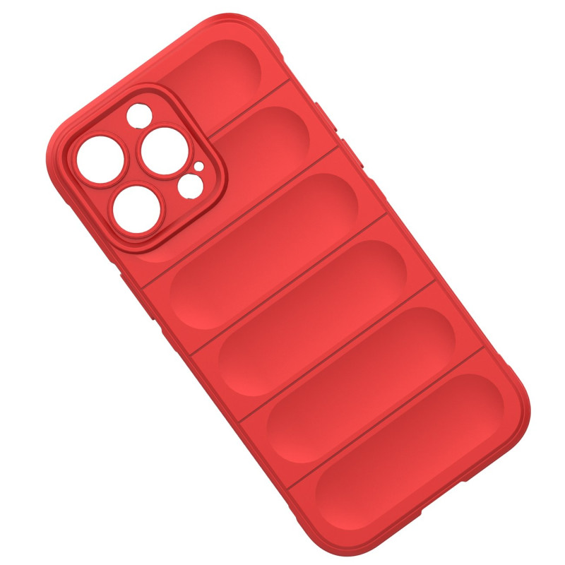 Magic Shield Case dėklas skirtas iPhone 14 Pro Max, lankstus šarvuotas dangtelis, bordo spalvos