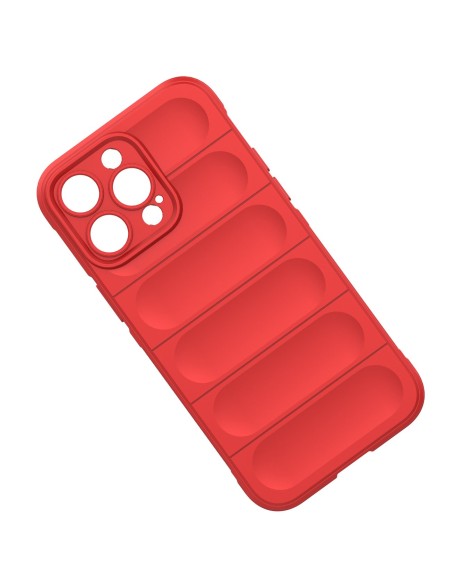 Magic Shield Case dėklas skirtas iPhone 14 Pro Max, lankstus šarvuotas dangtelis, bordo spalvos