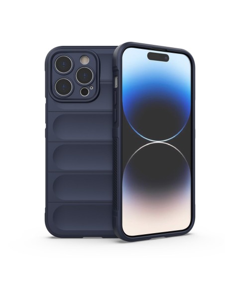 Magic Shield Case iPhone 14 Pro Max, lankstus, šarvuotas dangtelis, tamsiai mėlynas Magic Shield Case iPhone 14 Pro Max, lankstus, šarvuotas dangtelis, tamsiai mėlynas