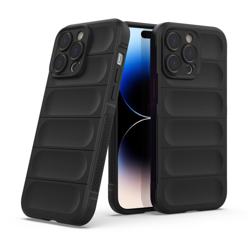 Magic Shield Case iPhone 14 Pro Max, lankstus, šarvuotas dangtelis, tamsiai mėlynas