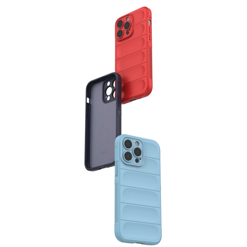 Magic Shield Case iPhone 14 Pro Max, lankstus, šarvuotas dangtelis, tamsiai mėlynas