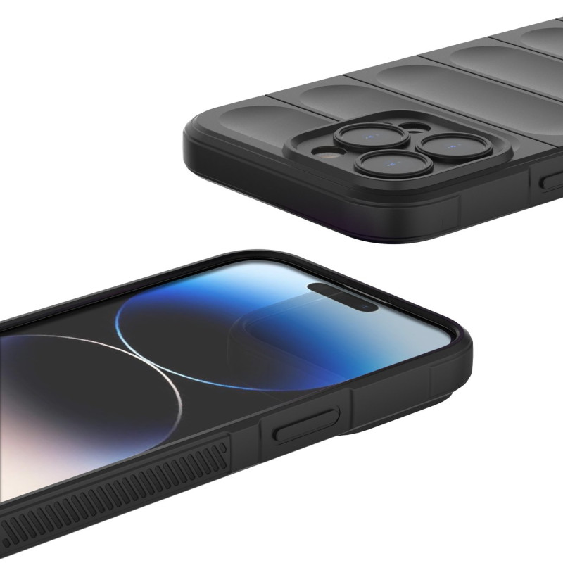 Magic Shield Case iPhone 14 Pro Max, lankstus, šarvuotas dangtelis, tamsiai mėlynas